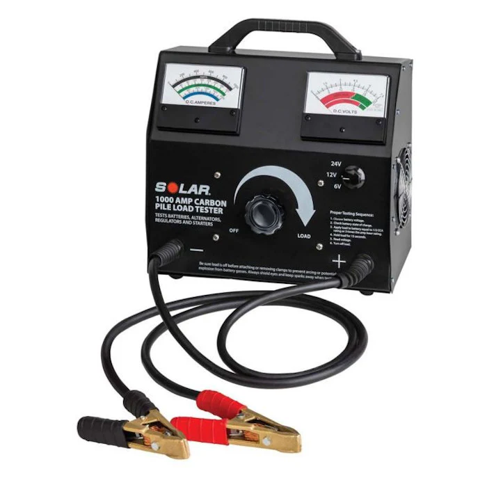 SOLAR 1876 6V 12V 24V Carbon Pile Battery Load Tester - J. C. Star Autoworks, Inc.