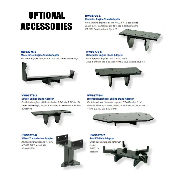 Hein-Werner HW93776 3-Ton Heavy-Duty Truck Engine Stand - J. C. Star Autoworks, Inc.