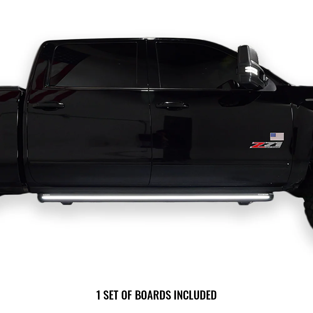 Lumastep M2 Powered Light Up Running Boards | 2014-2019 Chevy Silverado & GMC Sierra - J. C. Star Autoworks, Inc.
