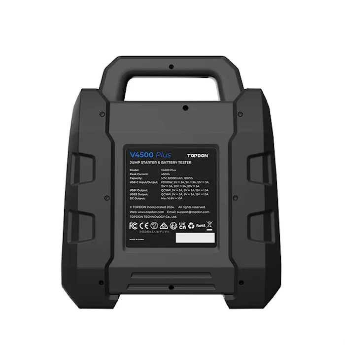 TOPDON V4500 Plus Jump Starter & Battery Tester - J. C. Star Autoworks, Inc.