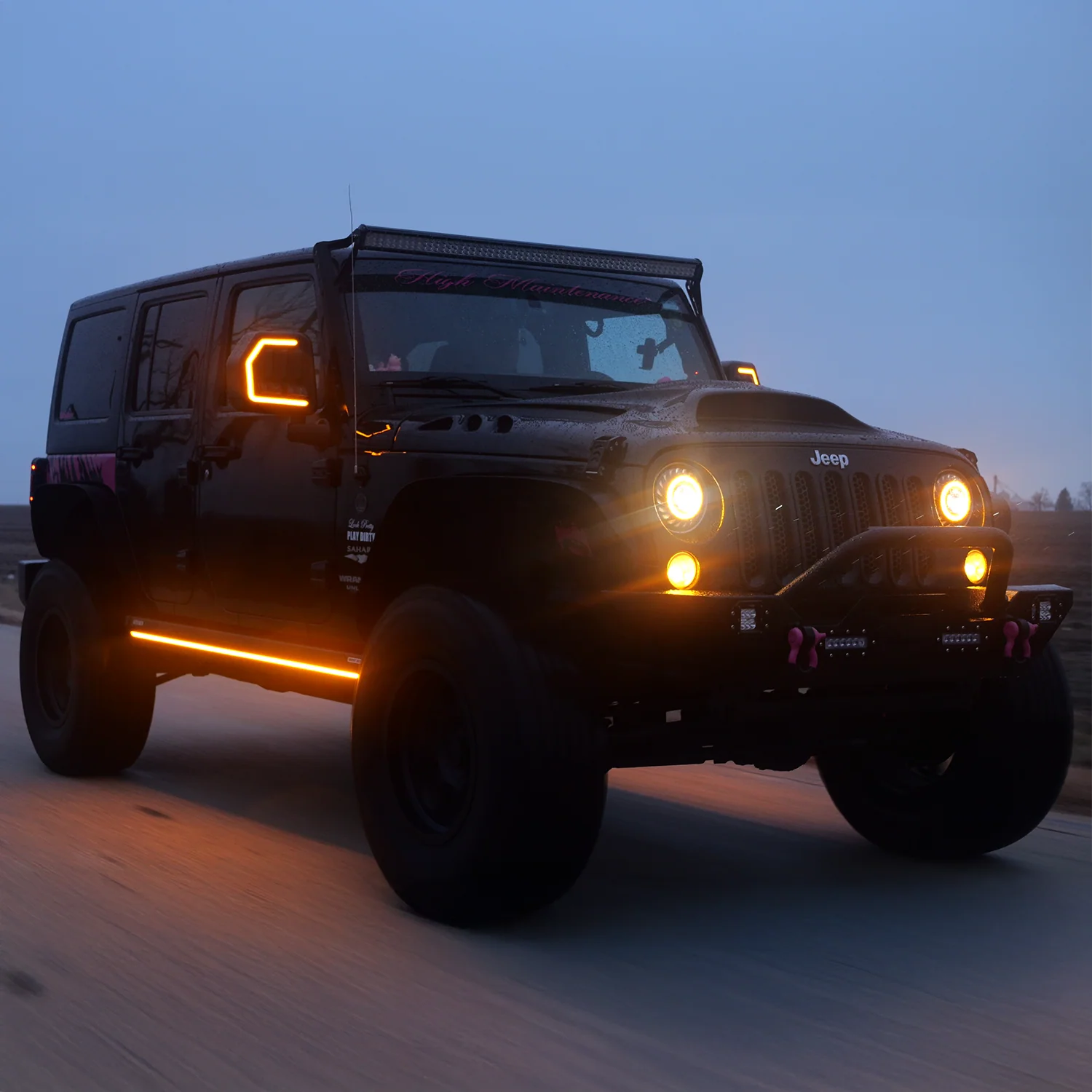 Lumastep M2 Powered Light Up Running Boards | 2007-2018 Jeep Wrangler JKU - J. C. Star Autoworks, Inc.